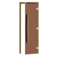 SAWO Дверь 7/19, бронза, правая, без порога, кедр, изогнутая ручка, 741-3SGD-R